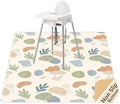 Splat Mat for Under High Chair, Waterproof Washable High Chair Floor Mat by WOMUMON