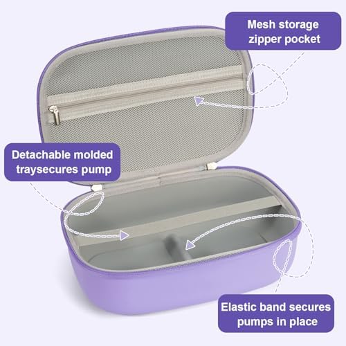Wearable Breast Pumps Carrying Case, Hard Shell Breast Pump Bag - Image 3