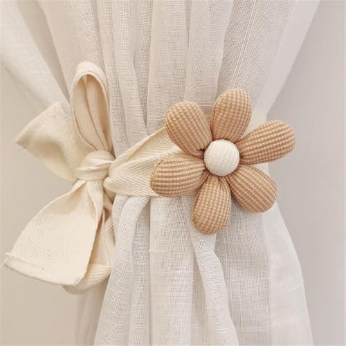 2 Pack Curtain Tiebacks Flower Curtain Ties by Unknown