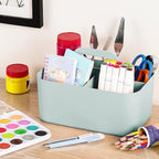 Multiuse Caddy Organizer with Handle, Portable Divided Plastic Tote Bin - Image 4