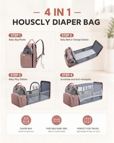 houscly Diaper Bag Backpack - Image 2