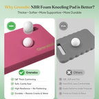 Grenebo 2-Pack Kneeling Pads, Extra Thick, 17.3 x 11 x 1.6 in - Image 2