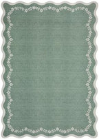GarveeHome 3x5 Scalloped Washable Area Rug Non Slip Bedroom Entryway Rug - Image 5