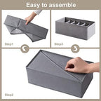 6 Pack Woven-Fabric Dresser Drawer Organizers, 36 Cells - Image 6