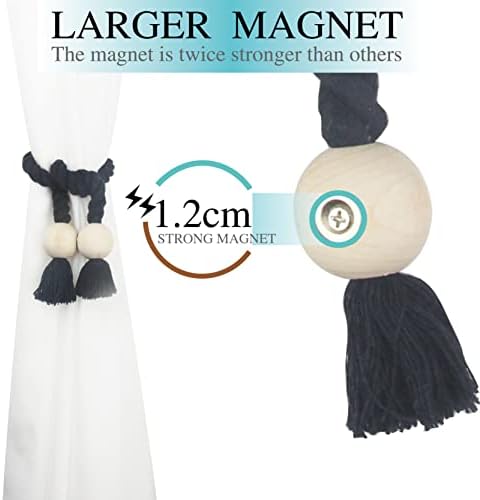 Magnetic Curtain Tiebacks Decorative Tie Back Drapes Holdbacks Nieffeiy - Image 4