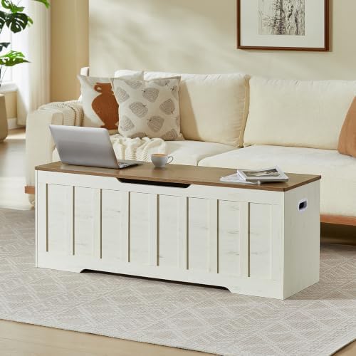 VANKILEY 51.2" Storage Chest Extra Large, Wooden Storage Bench - Image 2