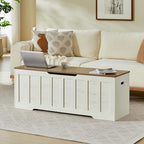 VANKILEY 51.2" Storage Chest Extra Large, Wooden Storage Bench - Image 2