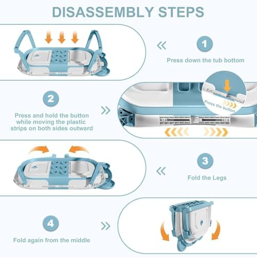TPN Collapsible Baby Bathtub for Infants to Toddler - Image 5