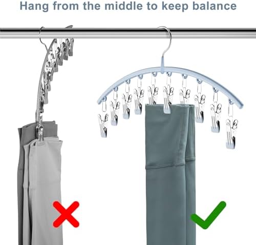 Volnamal Legging Organizer for Closet, Metal Yoga Pants Hanger w/Rubber Coated - Image 4