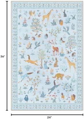 BESBLEE 2X3 Washable Area Rug for Entrance, Animal Doormat Non Slip - Image 2