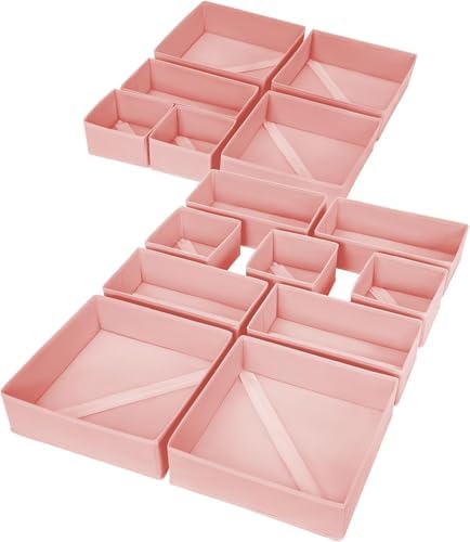 DIMJ Drawer Organizer for Clothing, 15 Pack Fabric Drawer Organizer Bins by DiMJ
