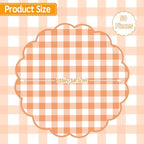 50 Pcs Fall Paper Placemats, 13.5 Inch Orange Gingham Paper Placemats Fall - Image 3