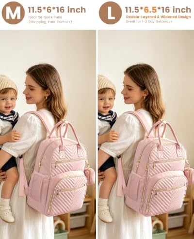 Pritent Diaper Bag Backpack, Baby Bag Backpack Baby Essentials - Image 2
