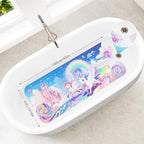SHUCHING Unicorn Baby Bath Mat for Tub Non Slip for Girl-40x16 Inch - Image 2