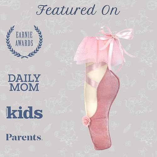 MON AMI Ballet Slipper Plush Accent Pillow, 14-Inch Dance Décor Gift - Image 6