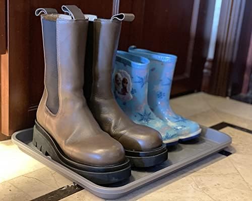 Boot Tray for Entryway Indoor, Heavy Duty Shoe Mat Trays 3 Packs, 16.7"x12.8" - Image 4