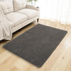 Polyester Bathroom Rug 40"x60" Taupe, Large Soft Shaggy Bath Mat by Kildoss