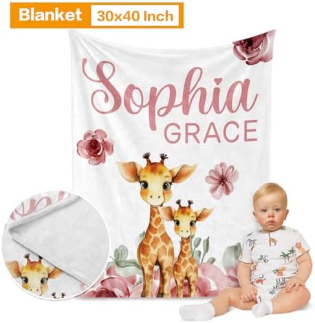 Custom Crib Bedding Set for Girls Boys Gifts Giraffe Design Color08 - Image 2