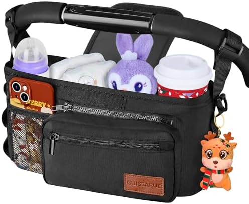Stroller Organizer with Cup Holder, Non-Slip Stroller Caddy Baby Essentials by Welcome