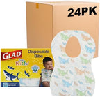 Glad for Kids Disposable Paper Bibs & Crumb Catcher, 30 Ct by GladTrashFoodStorage