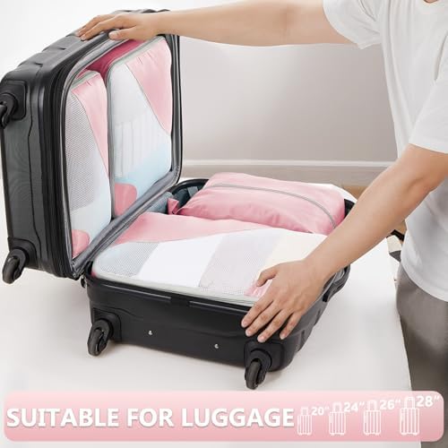 8 Set Packing Cubes for Travel, Gifts for Women Mom, Anti-Tearing Suitcase - Image 5