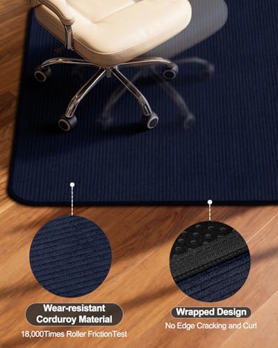 Blvornl Corduroy Office Chair Mat - Image 4