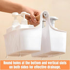Portable Shower Caddy with Bamboo Handle-Divided Organizer Basket - Image 4