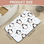 Diatomaceous Earth Bath Mat, Cute Cartoon Bath Rugs, Baby Penguins Non-Slip - Image 2