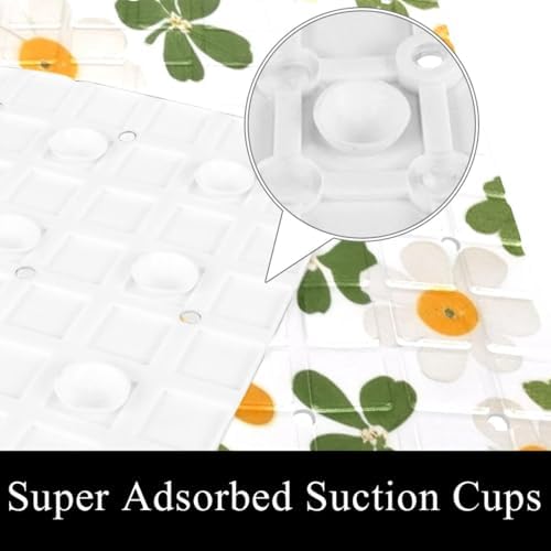 Bathtub Mat Non Slip 26.8x15.1 Inch, Daisies Floral Shower Mat - Image 3