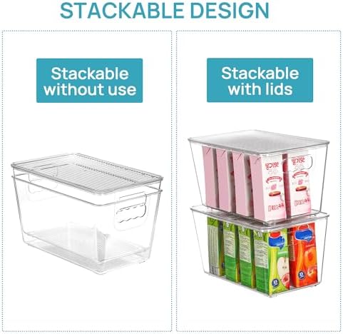 Vtopmart 12 Pack Clear Stackable Storage Bins - Image 3