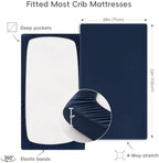 david's kids 3 Pack Fitted Crib Sheets, Ultra Soft Breathable Comfortable Baby - Image 5