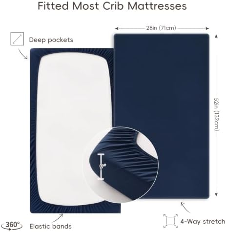 david's kids 3 Pack Fitted Crib Sheets, Ultra Soft Breathable Comfortable Baby - Image 5