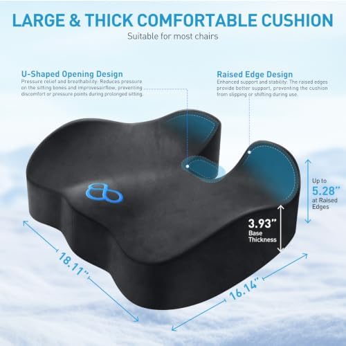 BlissTrends Thick Seat Cushion for Office Chair & Car Seat - Image 2