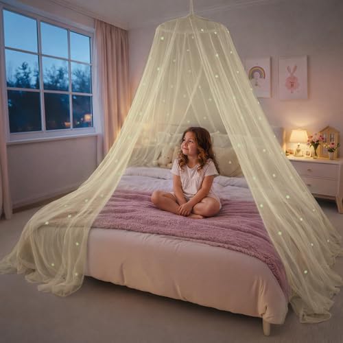 Bollepo Yellow Bed Canopy for Girls by Bollepo