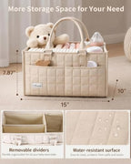 Baby Diaper Caddy Organizer, Portable Nursery Storage Basket - Image 3