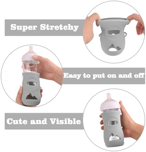 3 Pack Silicone Sleeves for Avent Natural Glass Baby Bottles 8 oz - Image 4