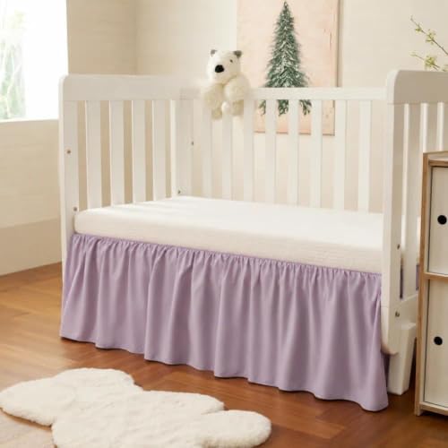 Crib Skirt Dust Ruffle 14" Drop by VTNXUN