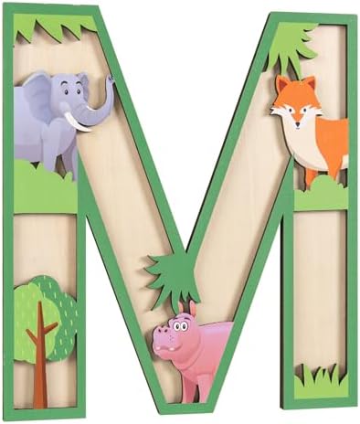 3D Layered Safari Nursery Wooden Letters by Unknown