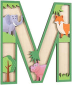 3D Layered Safari Nursery Wooden Letters by Unknown
