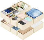SpaceAid Drawer Organizer Clothes, 12 Pack Dresser Organizer Bins by SpaceAid