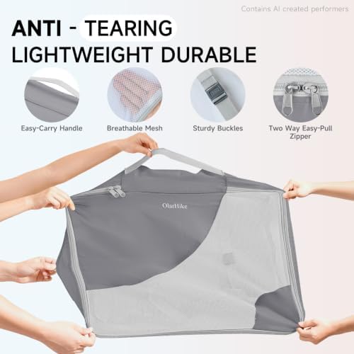 OlarHike 11 Set Packing Cubes for Travel, Gifts for Women Mom, Anti-Tearing - Image 4