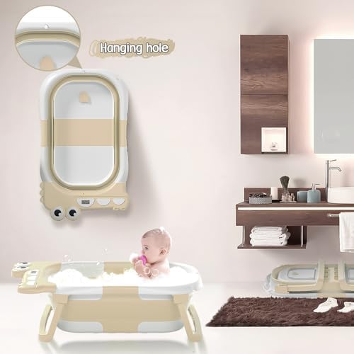 Collapsible Baby Bathtub for Newborn, Foldable Baby Bath Tub - Image 4