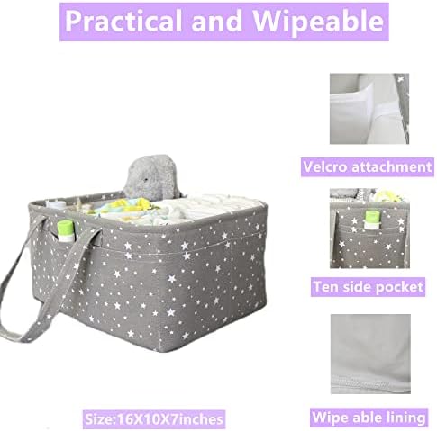 Baby Diaper Caddy Organizer Storage Basket - Image 5