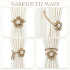 VIS'V Magnetic Curtain Tiebacks, Boho Curtain Holdbacks - Image 6