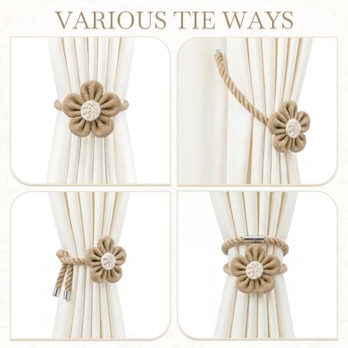 VIS'V Magnetic Curtain Tiebacks, Boho Curtain Holdbacks - Image 6