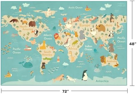 Washable 4x6 Kids Rug for Playroom – Educational Large Area Rug for Children - Image 2