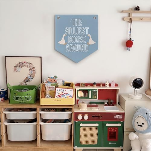 Silly Goose Cute Nursery Classroom Playroom Decor Banner Pennant Kid Banner Flag - Image 4