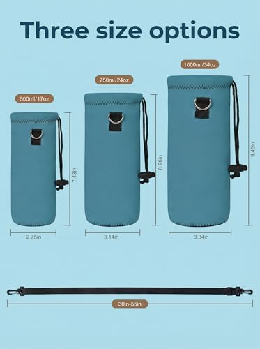 AUPET Water Bottle Bag Carrier, 24oz/32oz Insulated Neoprene bottle Sling - Image 5