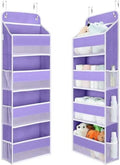 Yecaye Over the Door Organizer forNursery Closet 35.2lbs Load Purple 4 Tier by Yecaye