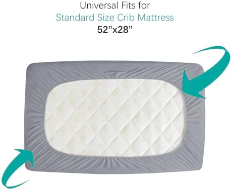 Crib Mattress Protector Waterproof Crib Sheets Fitted 2 Pack Mattress Cover - Image 2